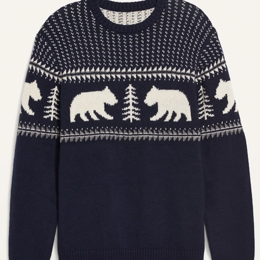 Old Navy  Cozy Fair Isle Gender-Neutral Crew-Neck Sweater for Adults